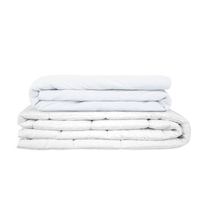 Couverture Thérapeutique Originale - Couverture Lestée avec Housse en Coton Blanc pour Enfants