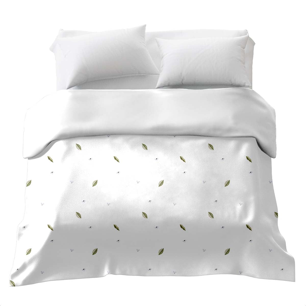 Couverture thérapeutique originale - Housse en coton Feuilles vertes