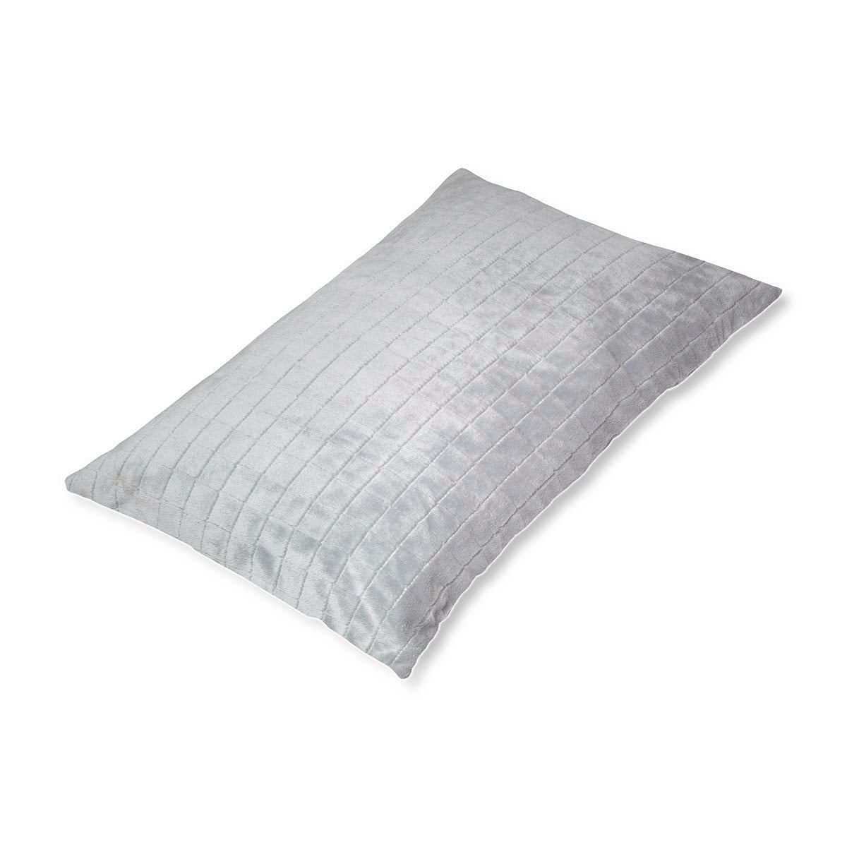 Coussin de santé avec housse 4 saisons gris glace pour adultes – housse de coussin vue de biais
