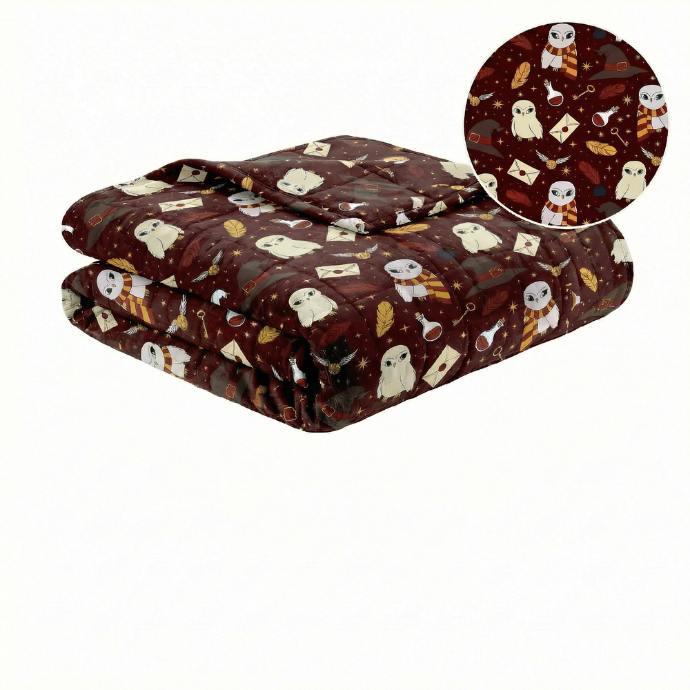 Couverture thérapeutique originale - Magie Hedwig Couverture pondérée avec housse en coton pour enfants & adultes