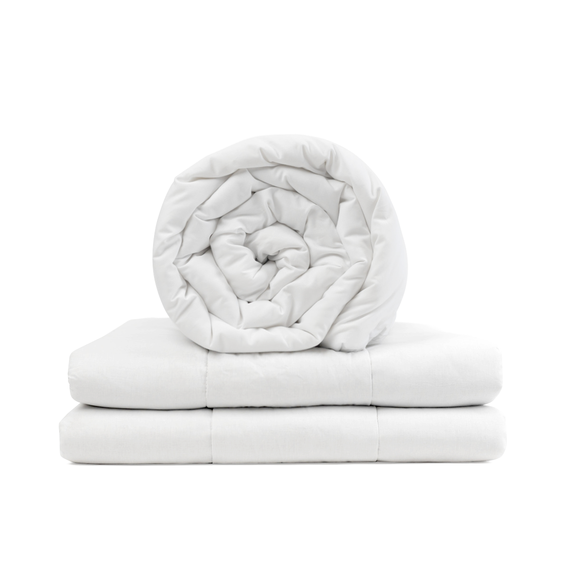 Couverture Thérapeutique Originale - Couverture Lestée avec Housse en Coton Blanc pour Enfants