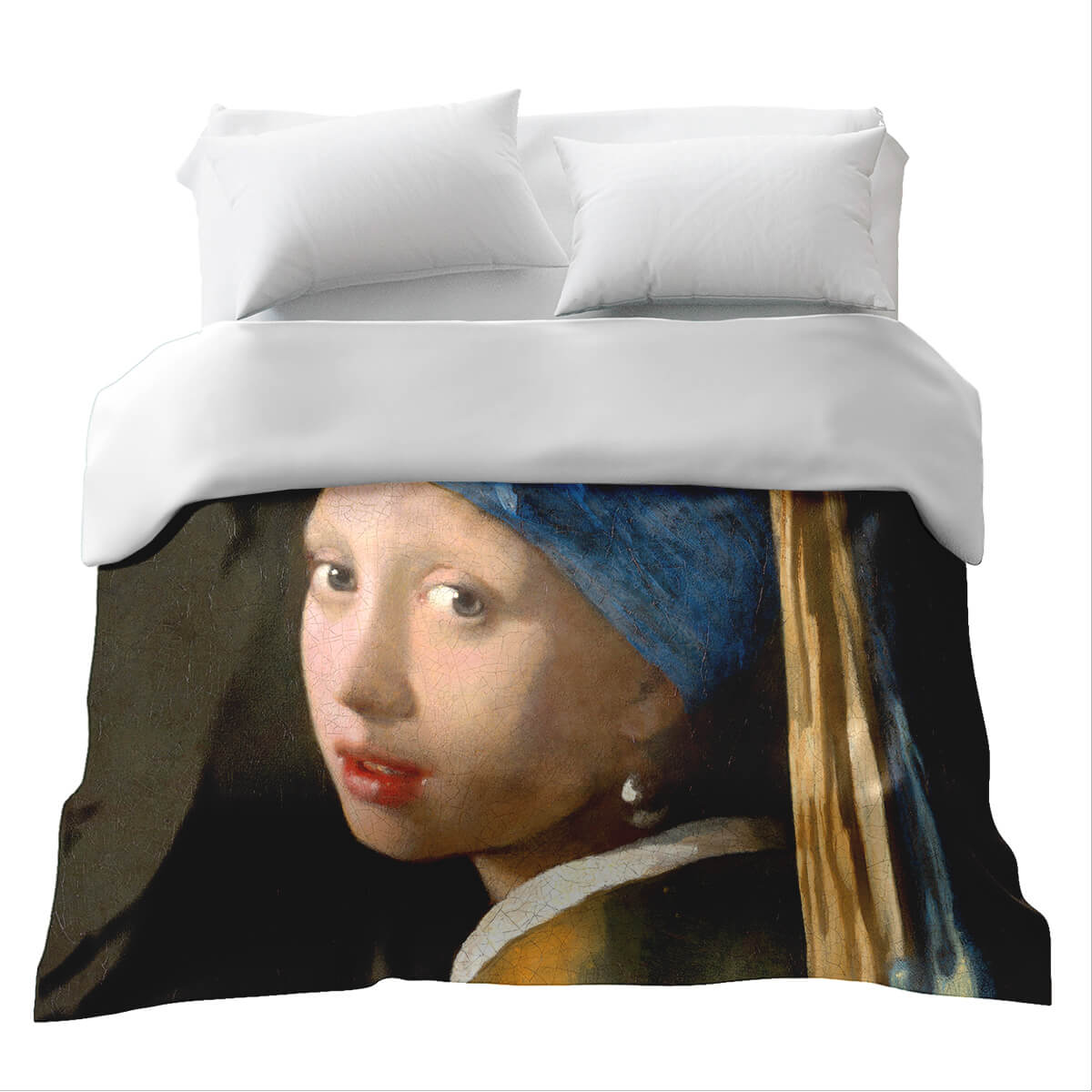 Couverture thérapeutique originale - Housse en coton La jeune fille à la perle