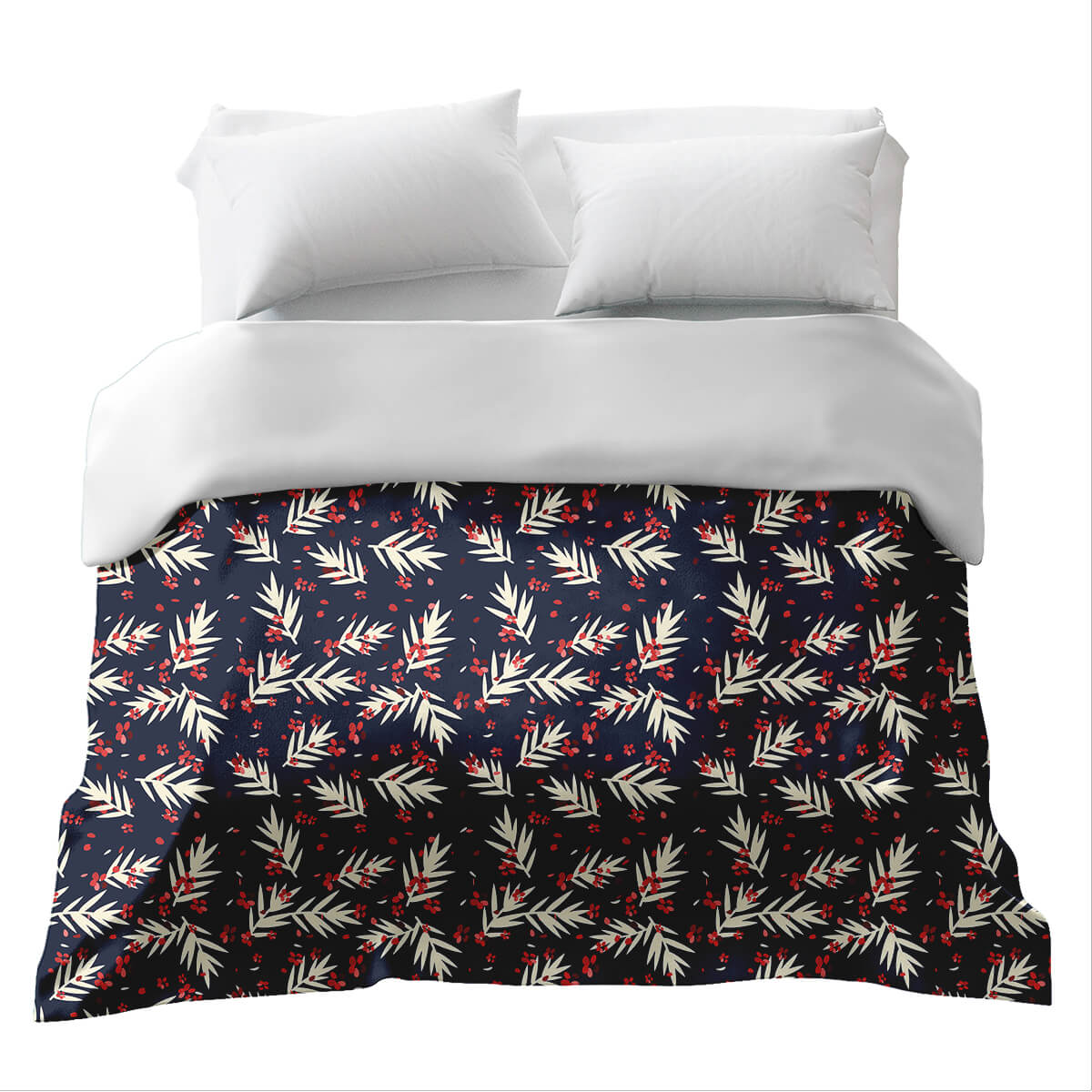 Couverture thérapeutique originale - Housse en coton bambou et fleurs de cerisier