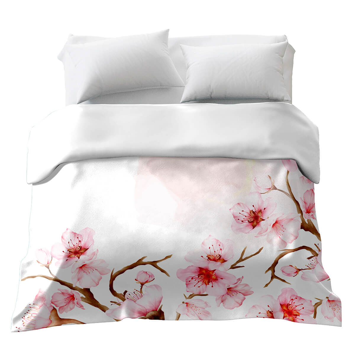 Couverture thérapeutique originale - Housse en coton Grandes fleurs de cerisier