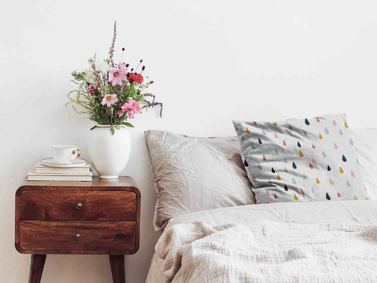 Coussin de santé avec des gouttes colorées