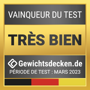 Badge de récompense « Couverture lestée »