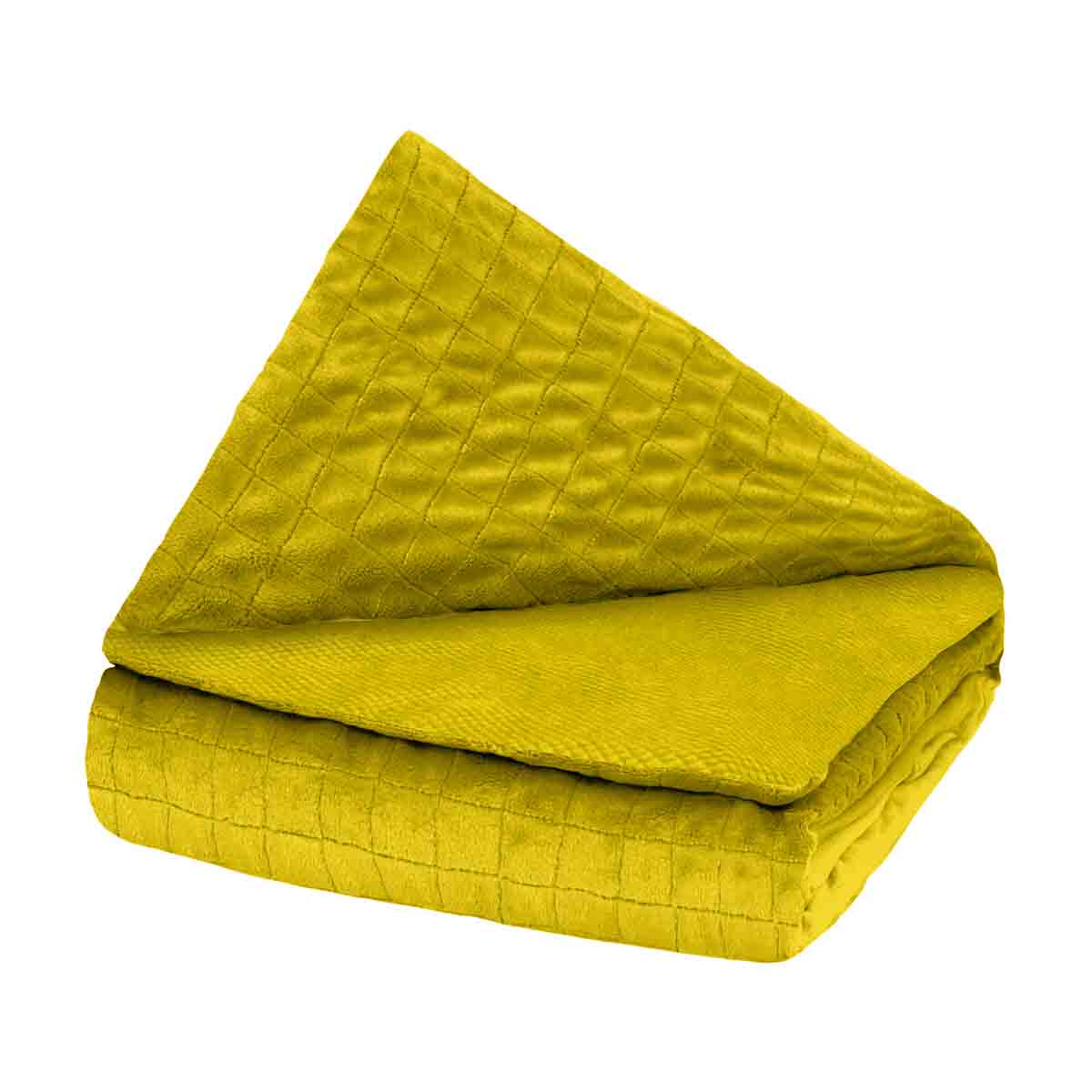 Couverture thérapeutique originale - Housse 4 saisons en jaune