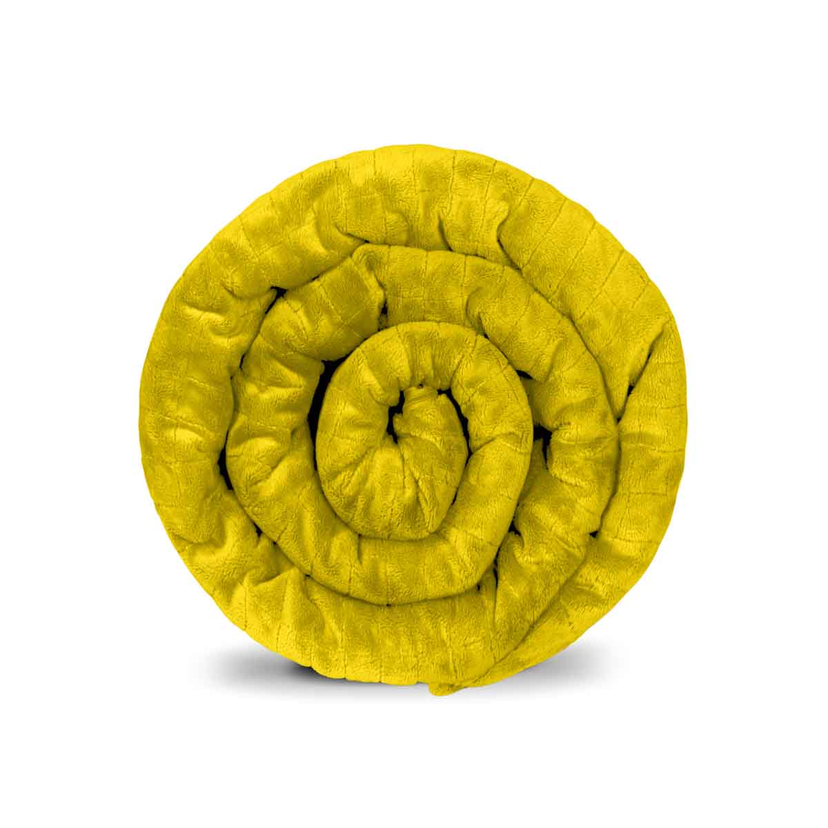 Couverture thérapeutique originale - Housse 4 saisons en jaune