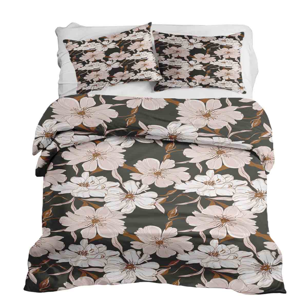 Original Therapiedecke - Ensemble de literie en coton avec fleurs d'Aster rose