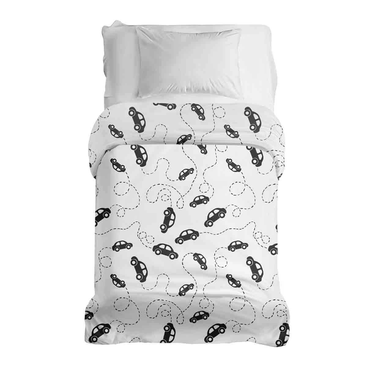 Couverture thérapeutique originale - Housse en coton avec voitures noires