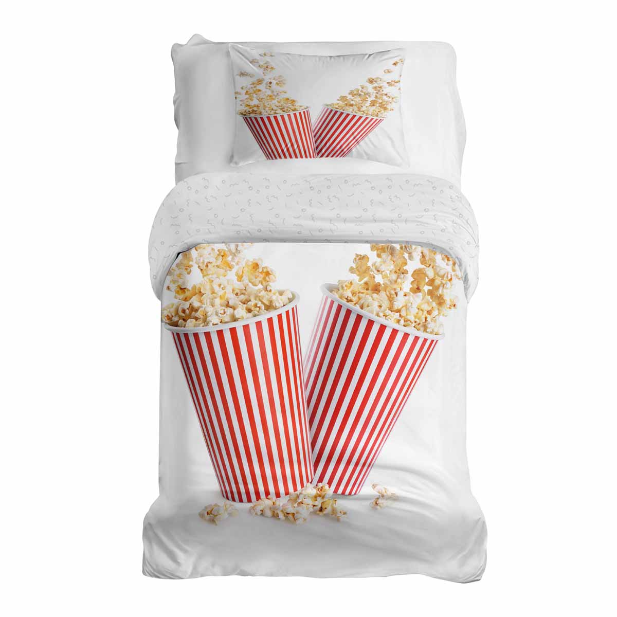 Couette thérapeutique Ensemble de literie blanc avec popcorn