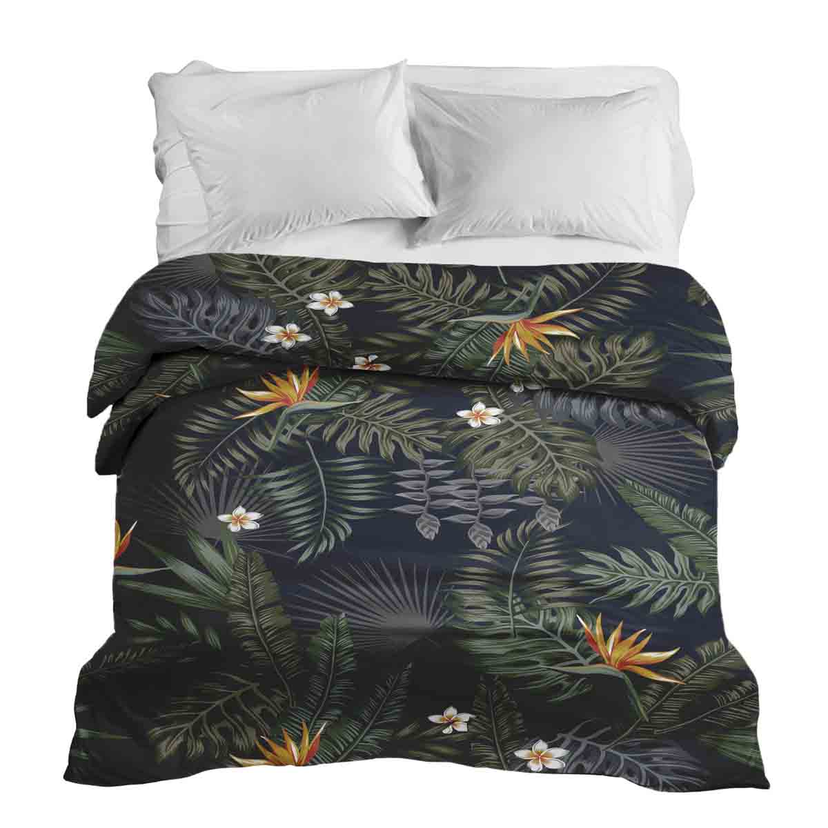 Couverture thérapeutique originale - Housse en coton forêt tropicale