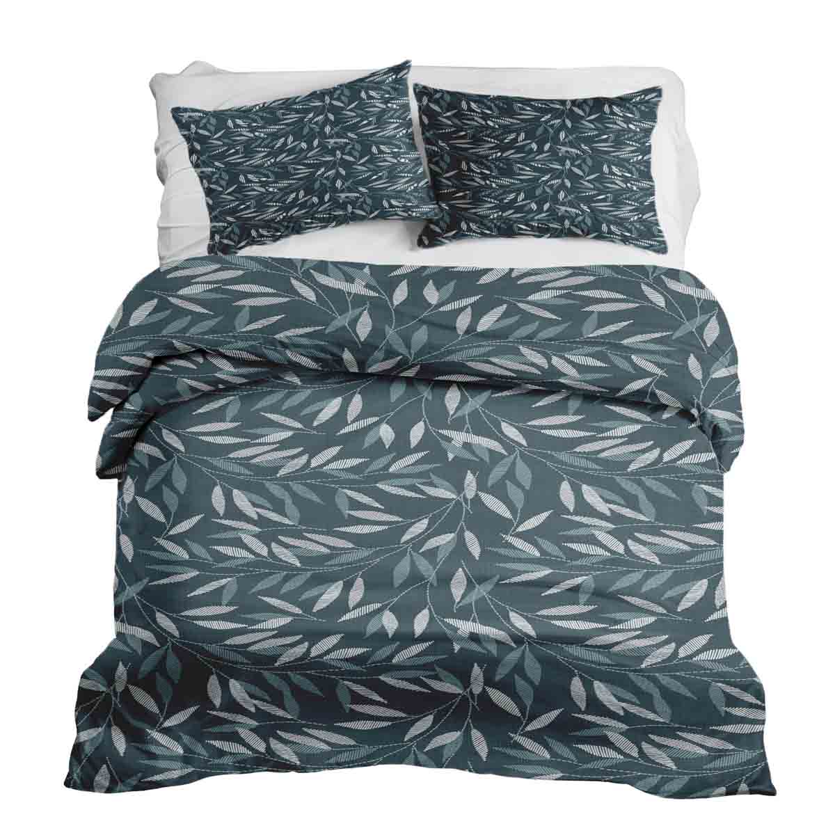 Original Therapiedecke - Ensemble de literie en coton avec branches bleues