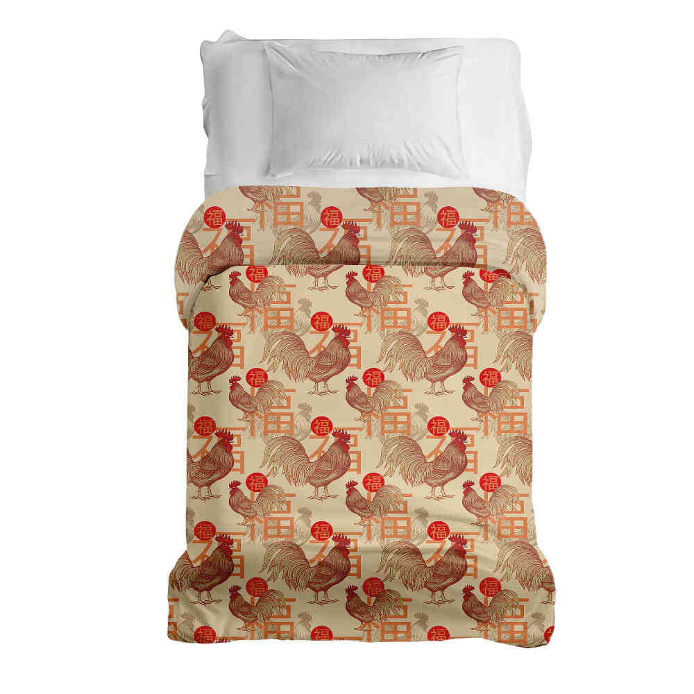 Couverture thérapeutique originale - Housse en coton coq chinois