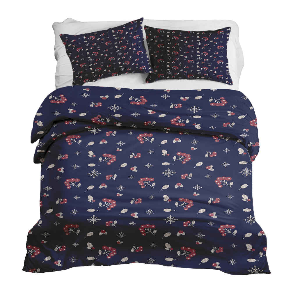 Original Therapiedecke - Ensemble de literie en coton bleu groseille