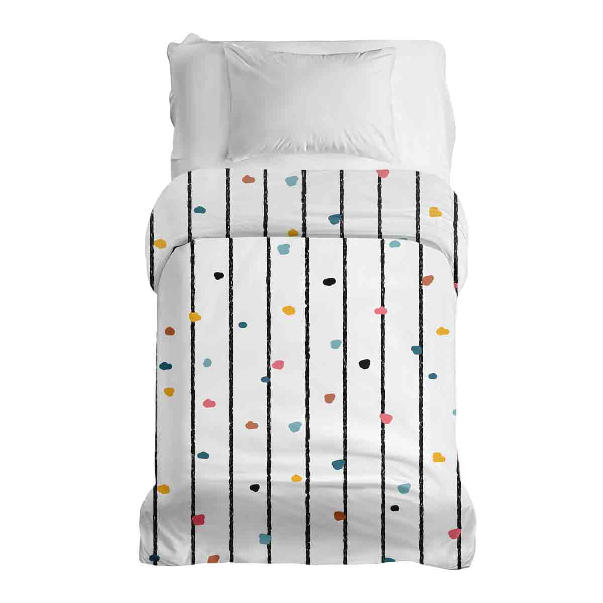 Couverture thérapeutique originale - Housse en coton avec des points colorés