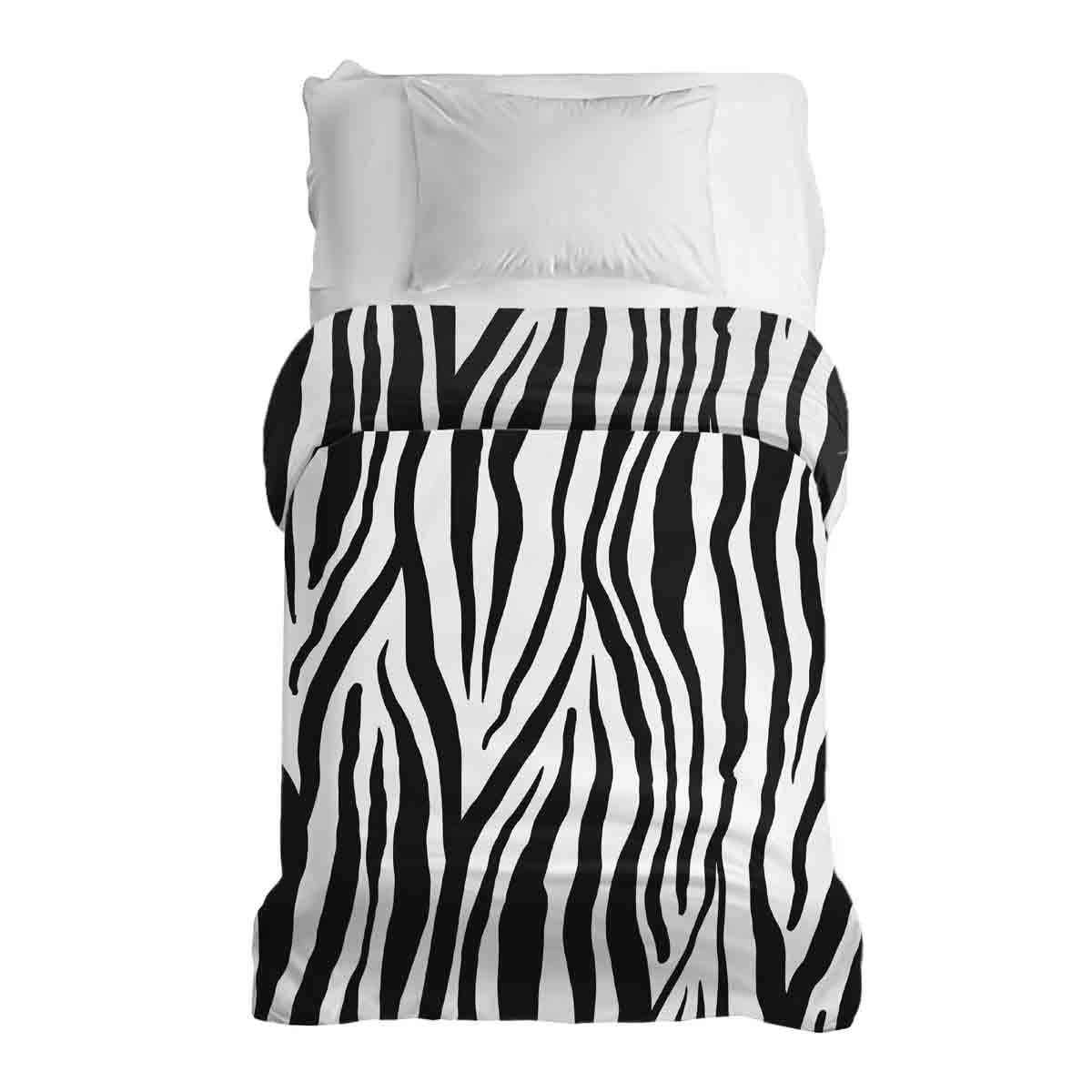 Couverture thérapeutique originale - Housse en coton motif zèbre