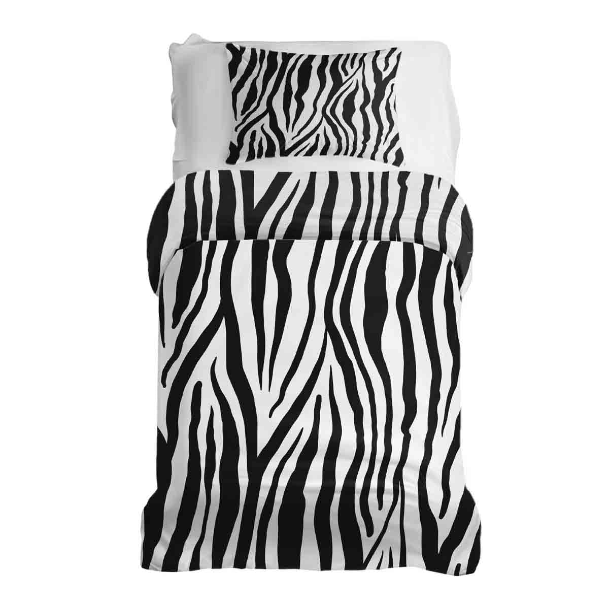 Ensemble de literie avec couverture thérapeutique motif zèbre