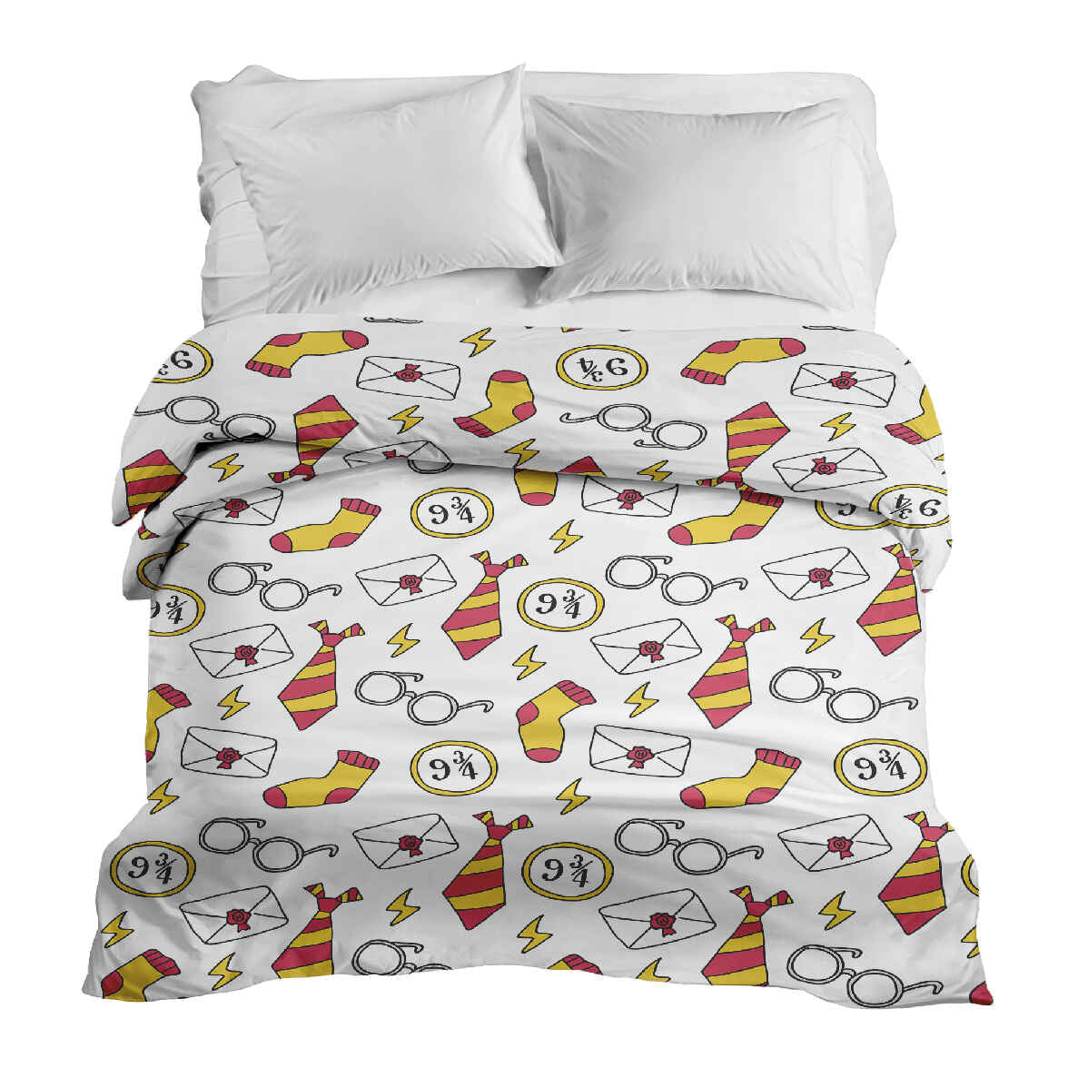 Couverture thérapeutique originale - Housse en coton blanc Magie École