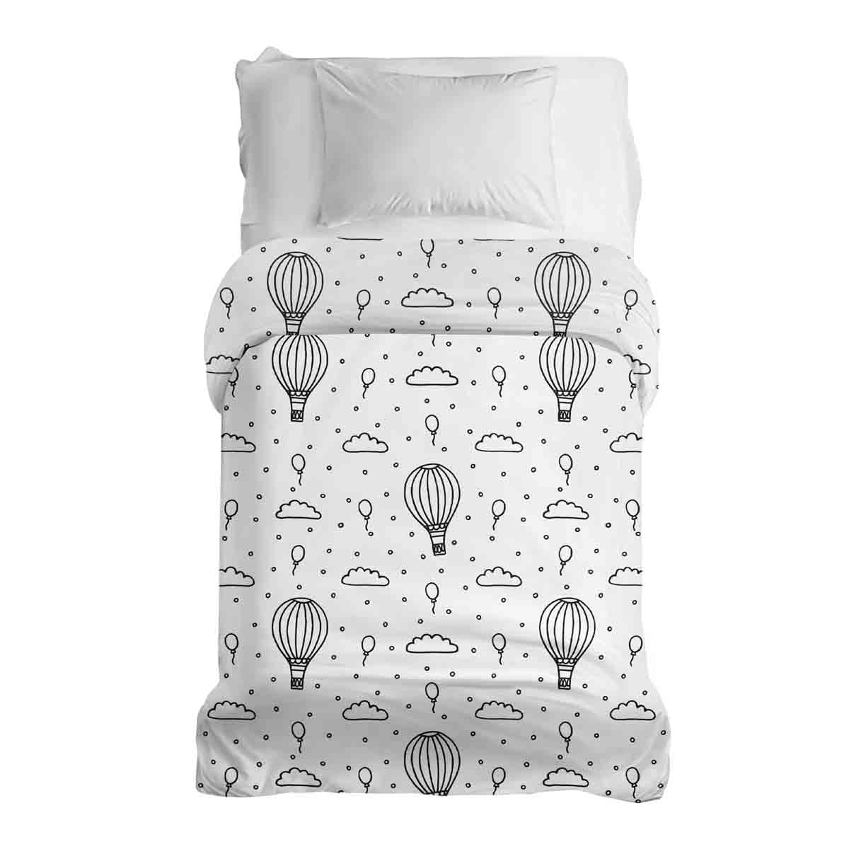 Couverture thérapeutique originale - Housse en coton Ballons à air chaud
