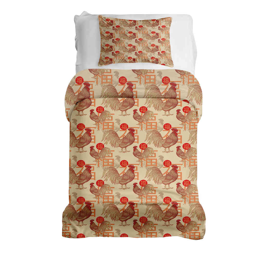 Original Therapiedecke - Ensemble de literie en coton Coq chinois