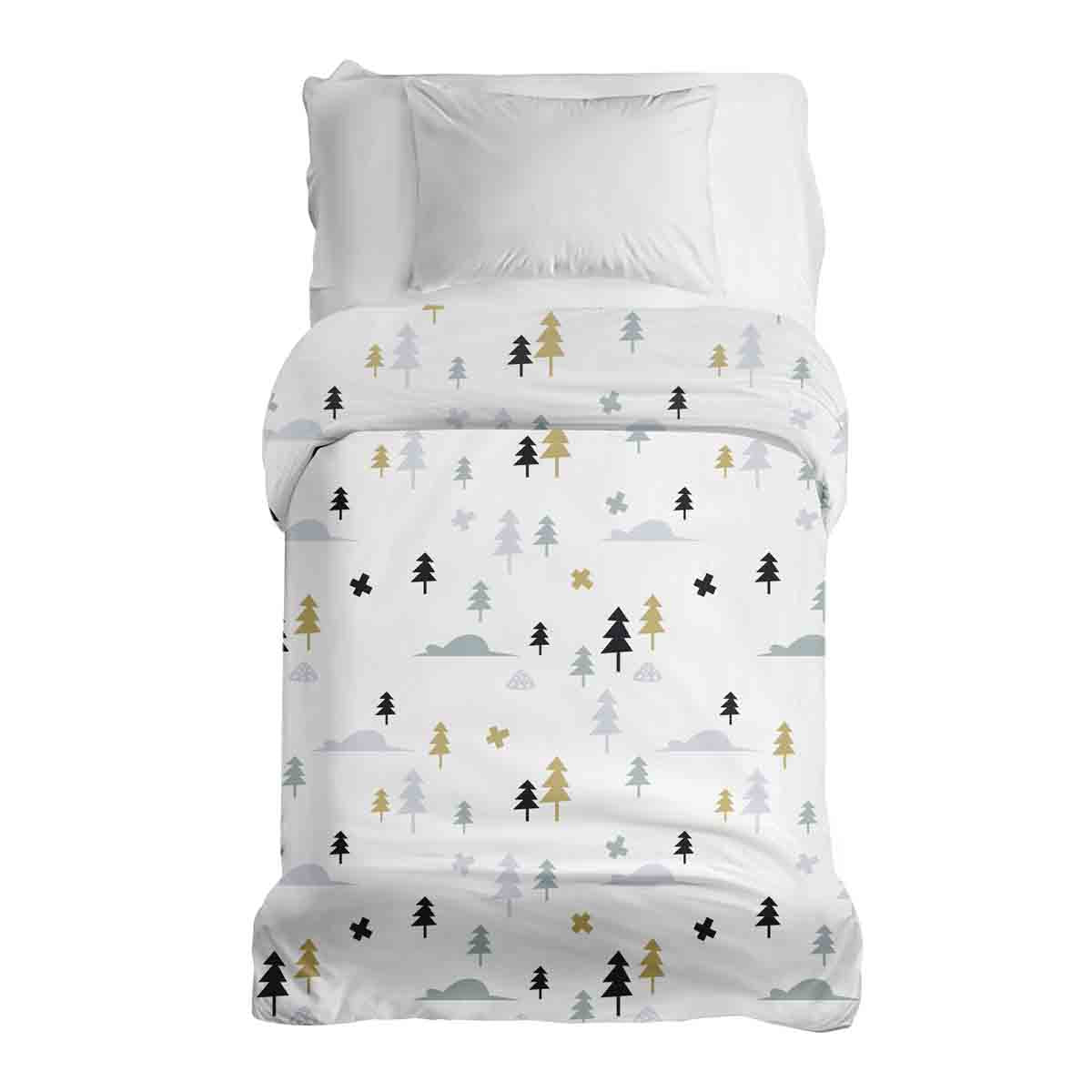 Couverture thérapeutique originale - Housse en coton forêt grise