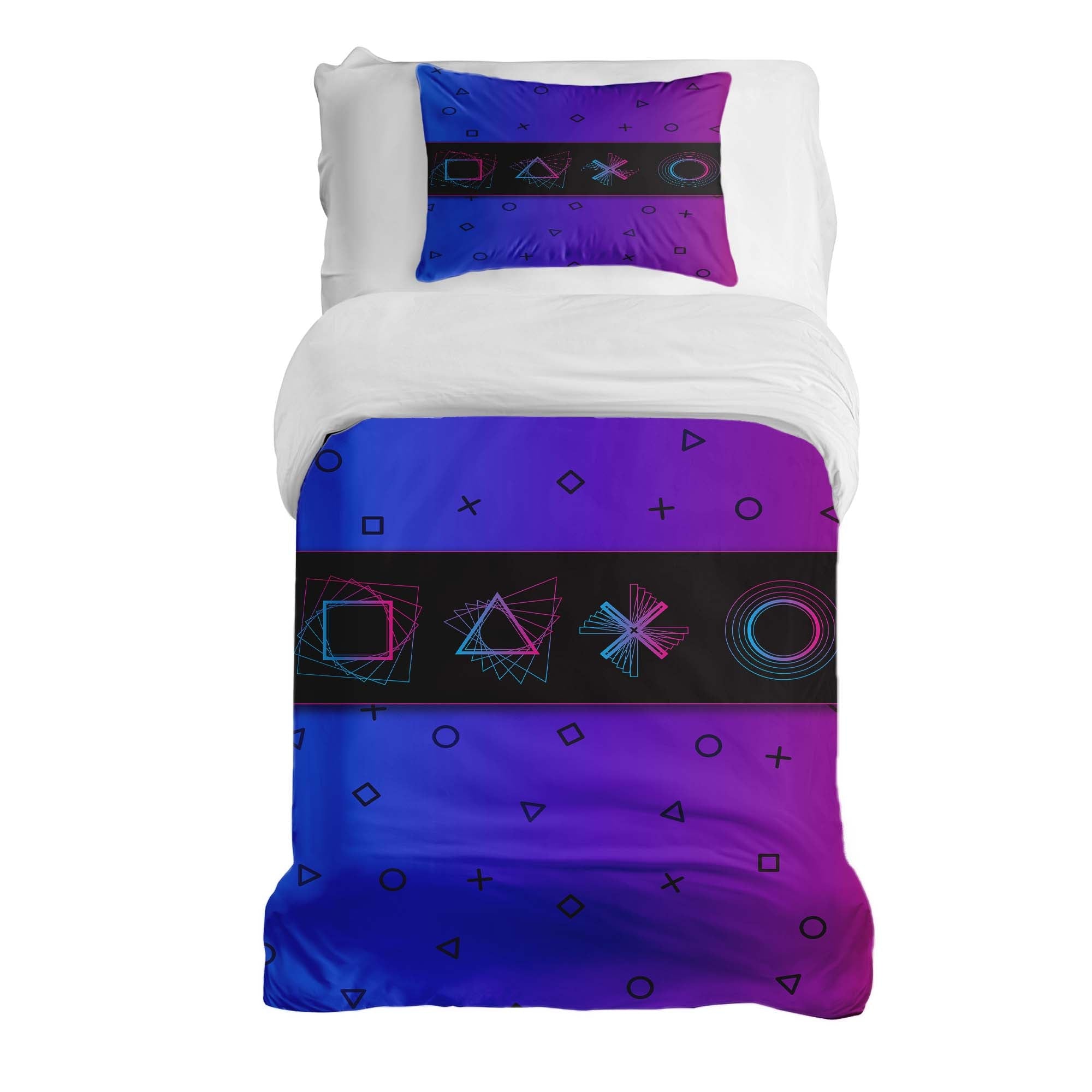 Original Therapiedecke - Ensemble de literie en coton Violet avec formes