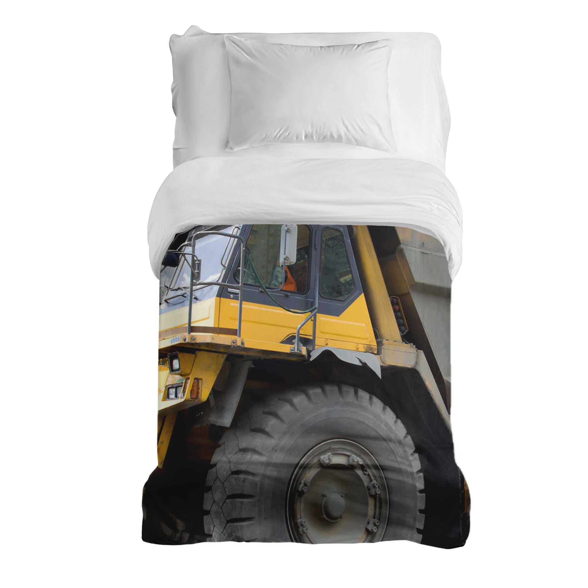 Couverture thérapeutique originale - Housse en coton Camion jaune