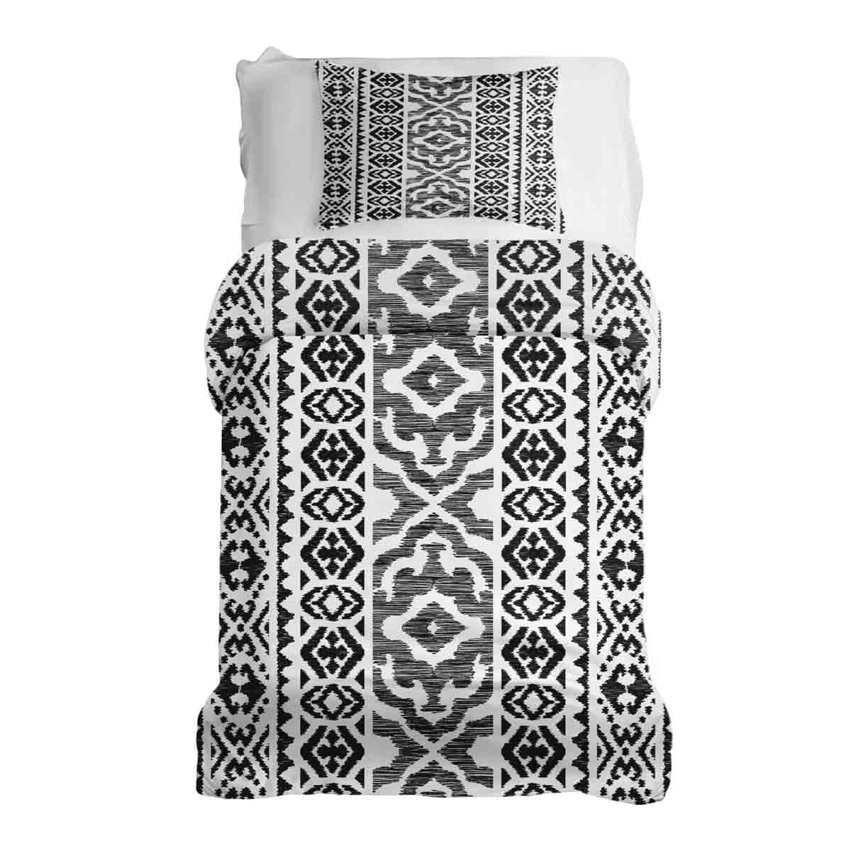 Original Therapiedecke - Ensemble de literie en coton avec formes noires