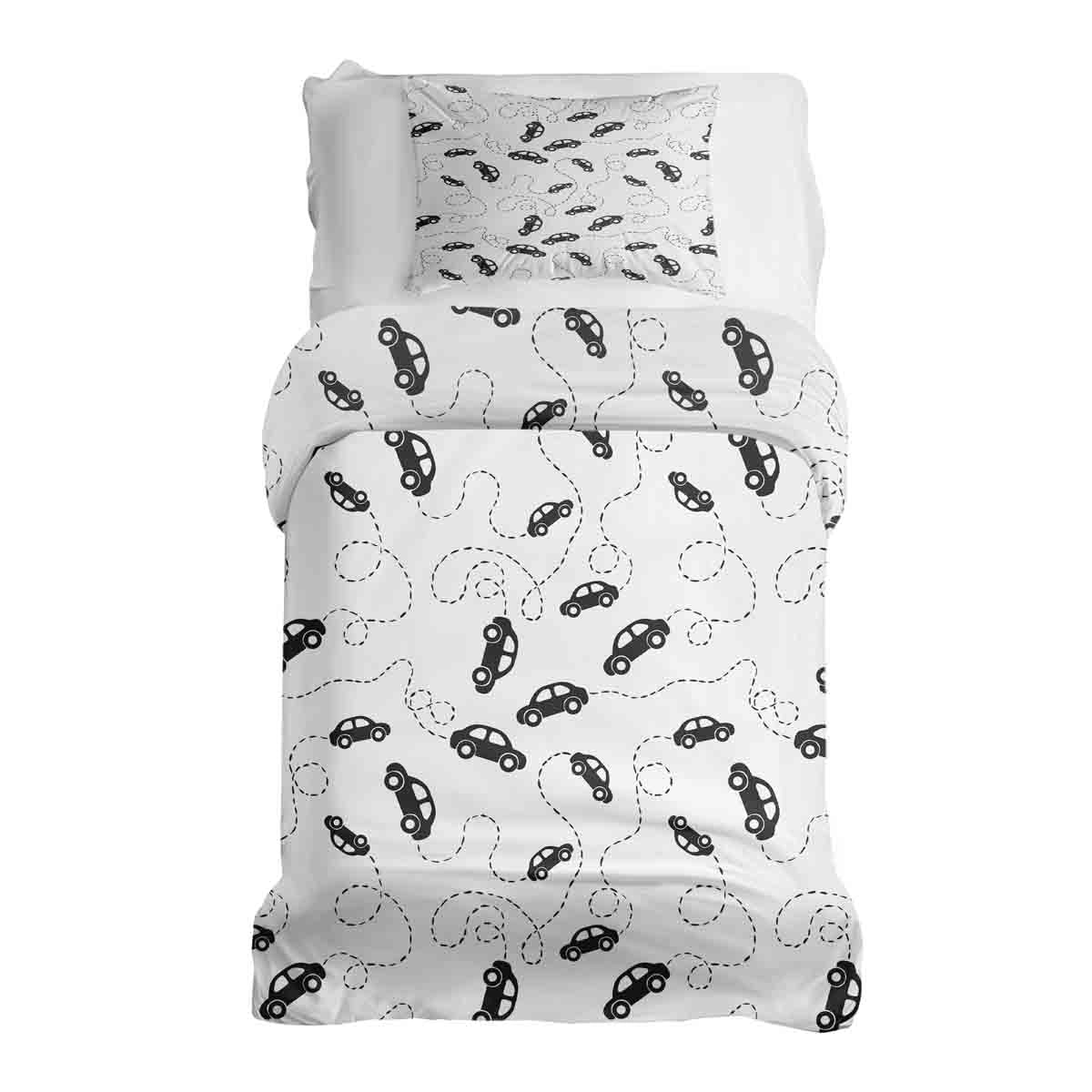 Original Therapiedecke - Ensemble de literie en coton avec voitures noires