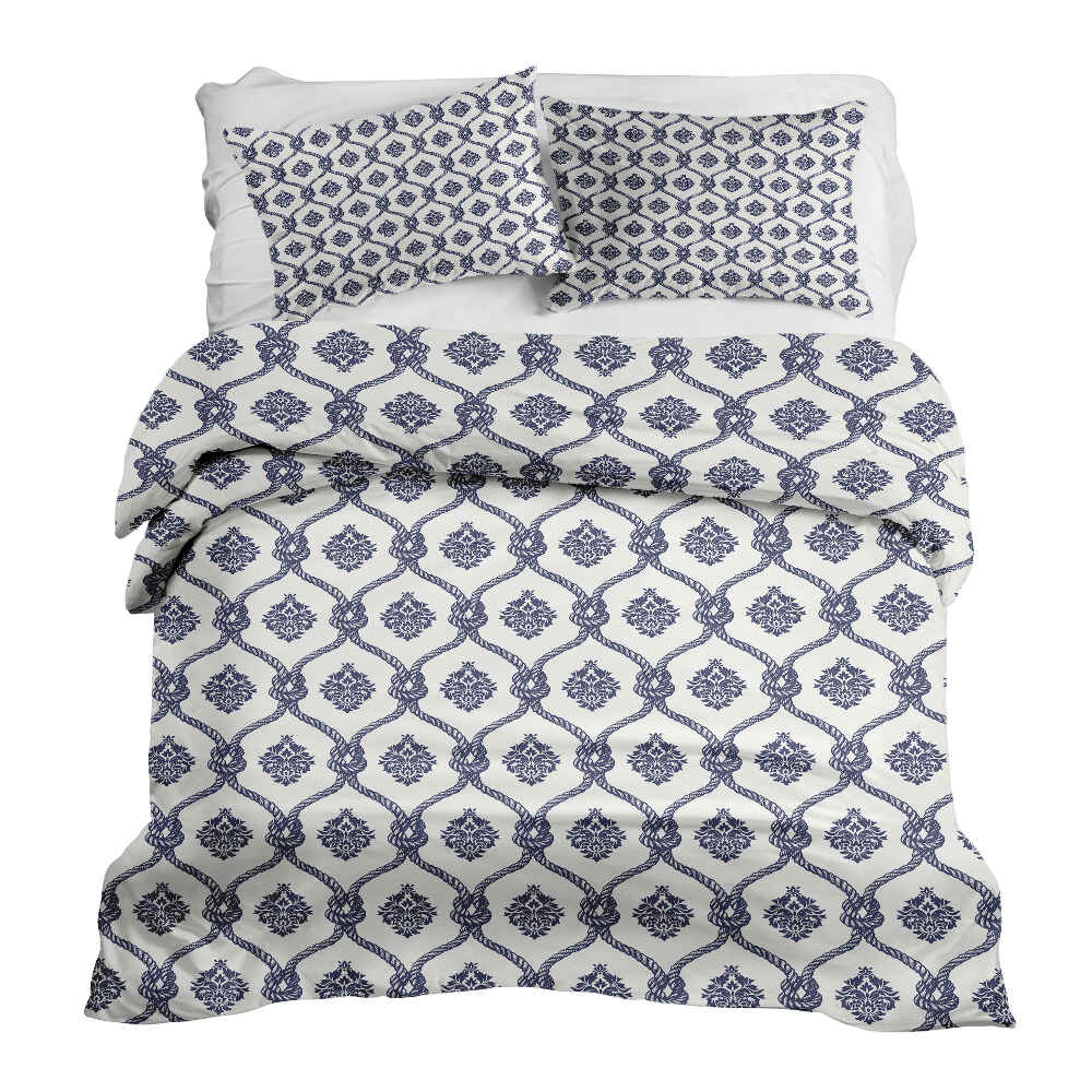 Original Therapiedecke - Ensemble de literie en coton Motif marin bleu