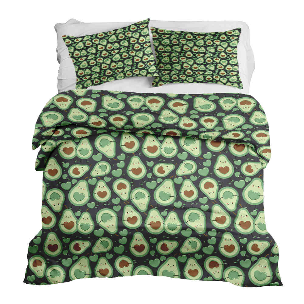 Original Therapiedecke - Ensemble de literie en coton Avocats verts