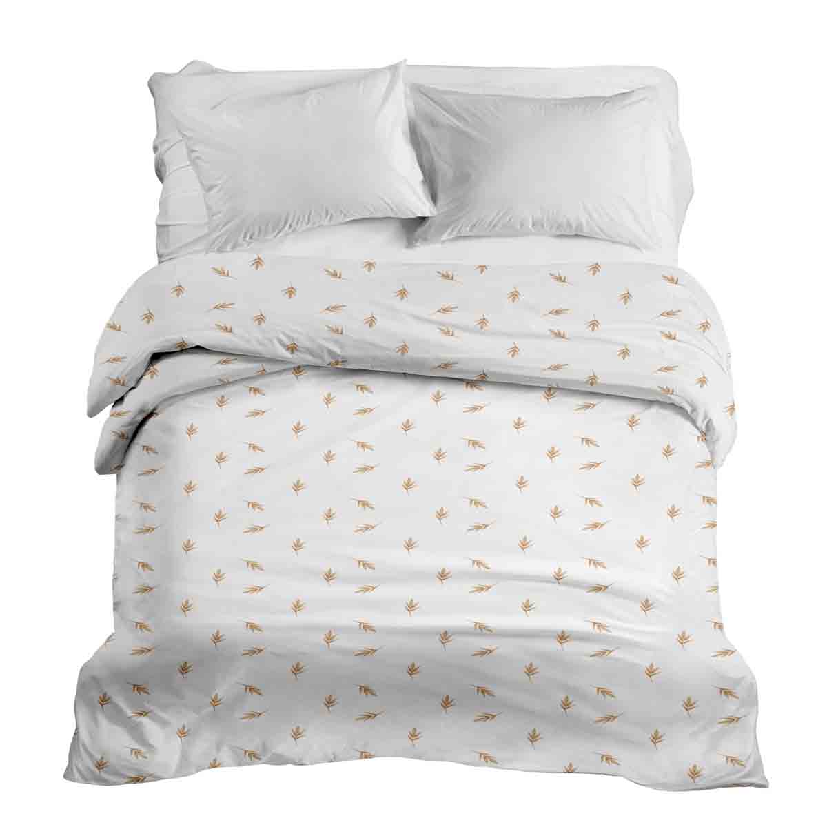 Couverture thérapeutique originale - Housse en coton blanc avec pailles