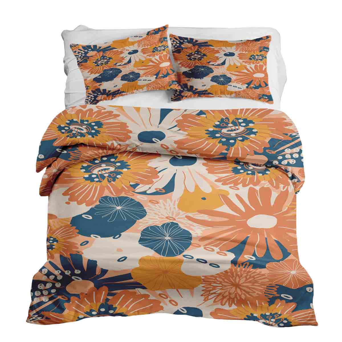 Original Therapiedecke - Ensemble de literie en coton avec fleurs de Gerbera