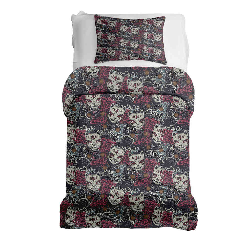 Original Therapiedecke - Ensemble de literie en coton Chat effrayant