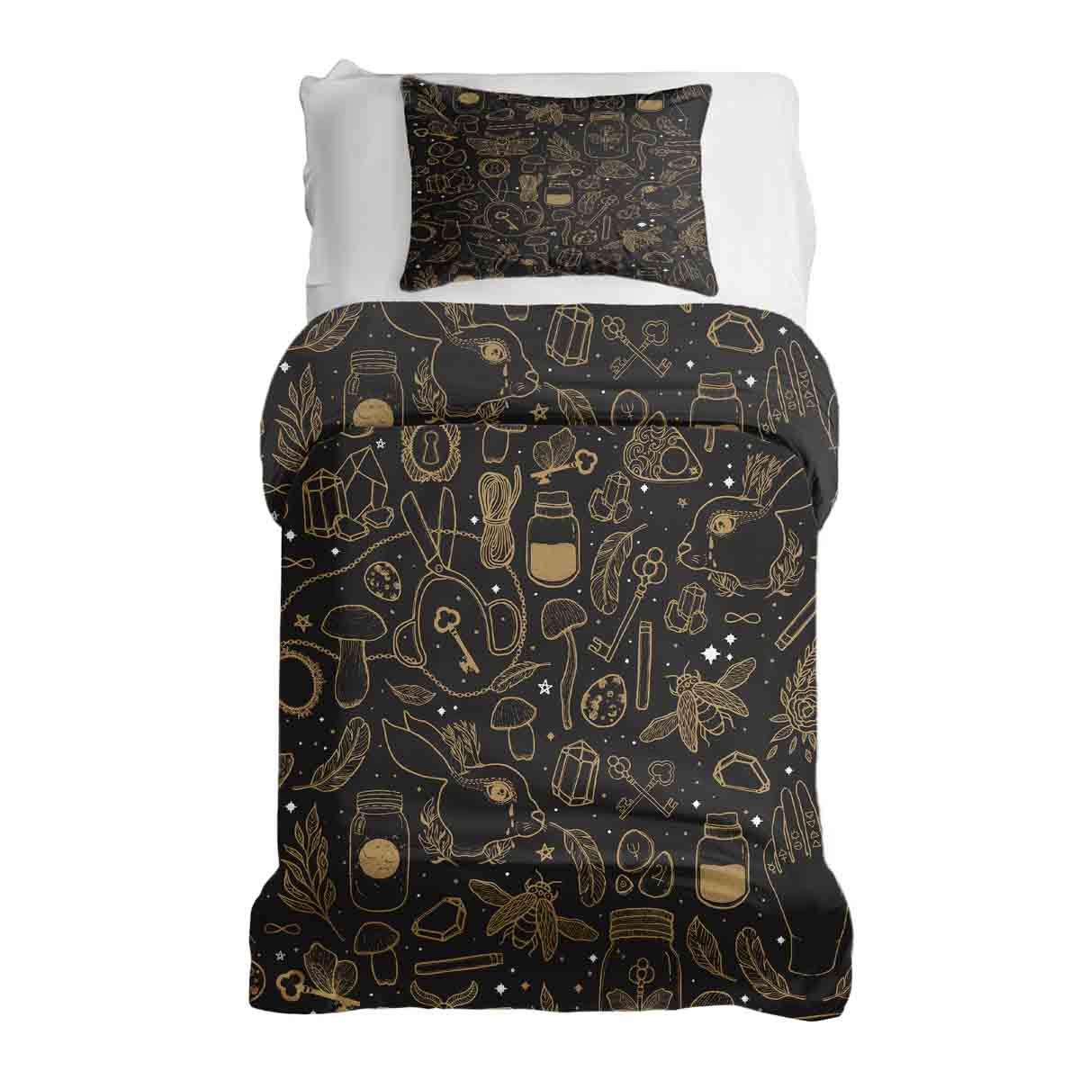 Original Therapiedecke - Ensemble de literie en coton Noir Magie