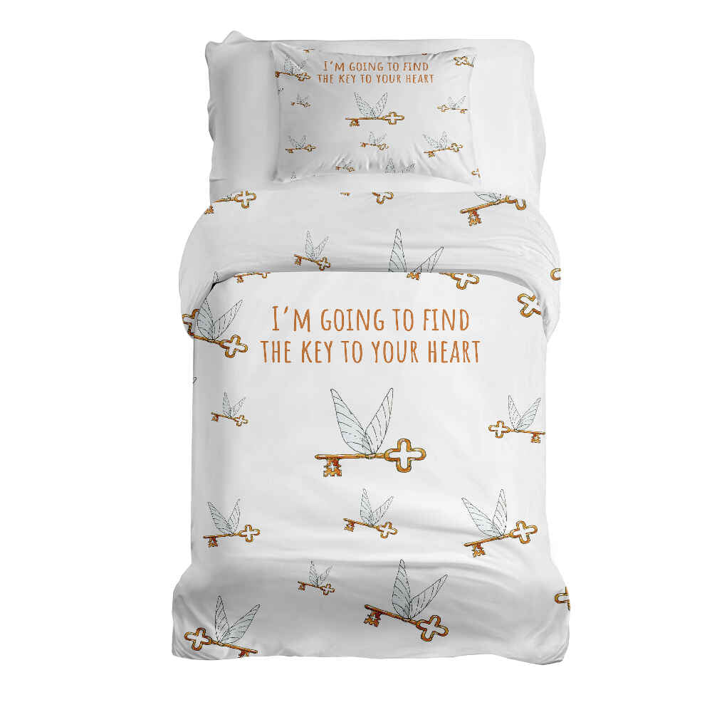 Ensemble de literie avec couverture thérapeutique blanche avec clé volante