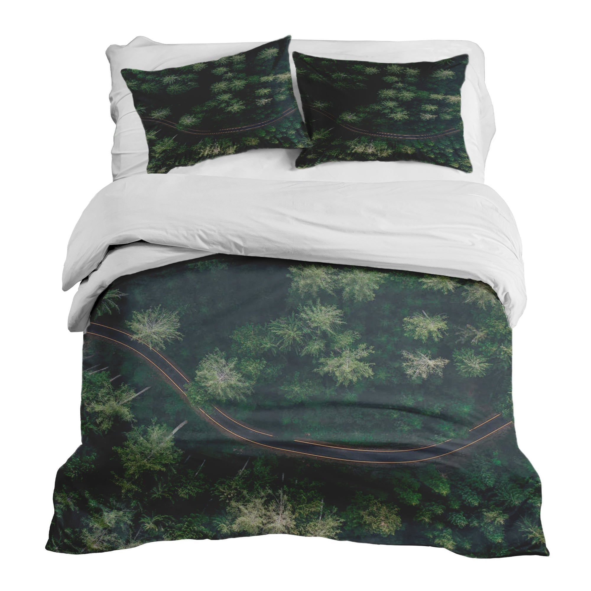 Couverture Thérapeutique Originale TD - Ensemble de Literie en Coton Route en Forêt