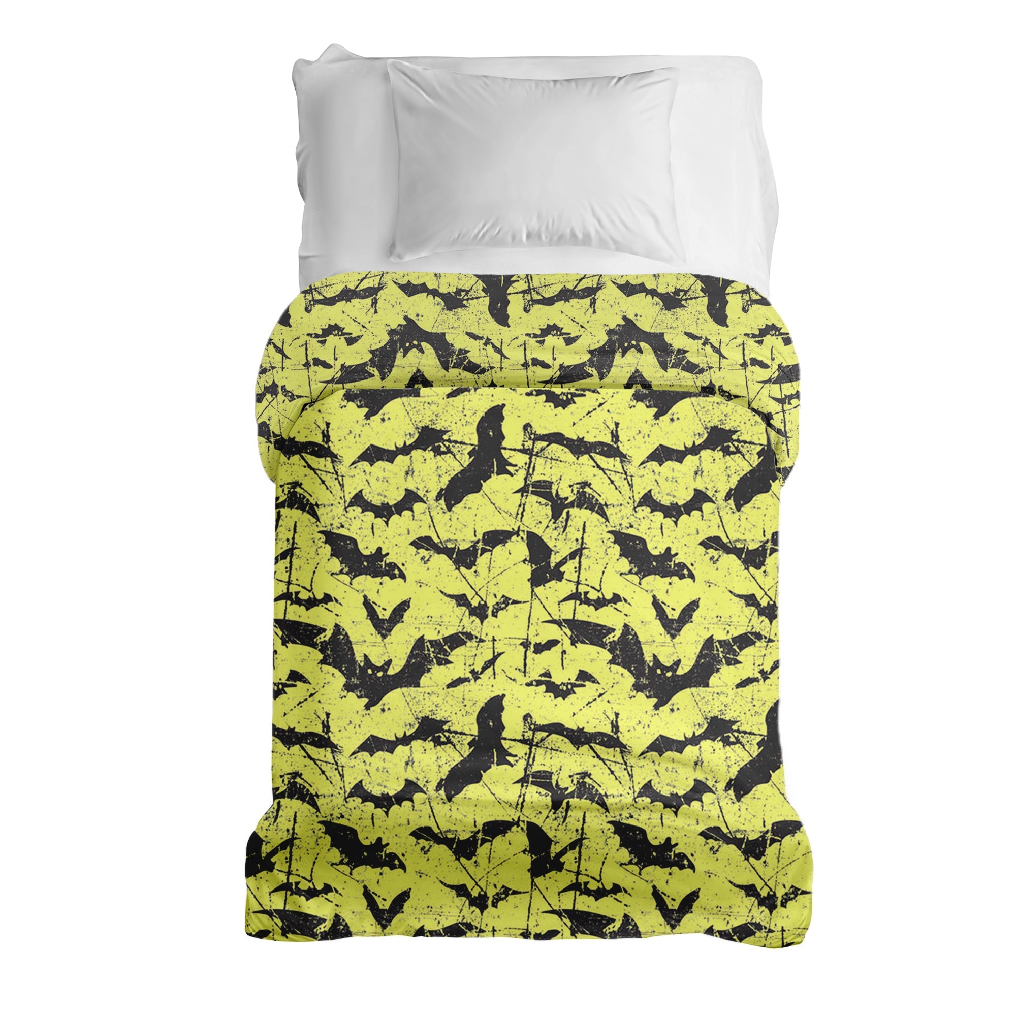 Couverture thérapeutique originale - Housse en coton jaune chauve-souris