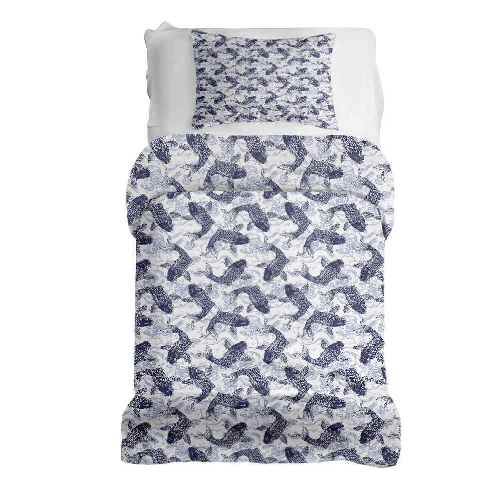 Original Therapiedecke - Ensemble de literie en coton Koïs bleus