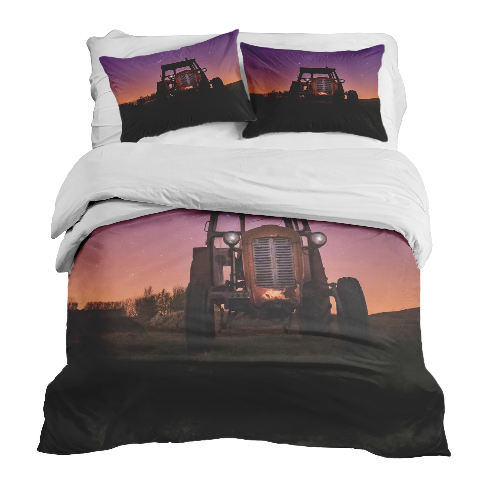 Original Therapiedecke - Ensemble de literie en coton Violet avec Tracteur