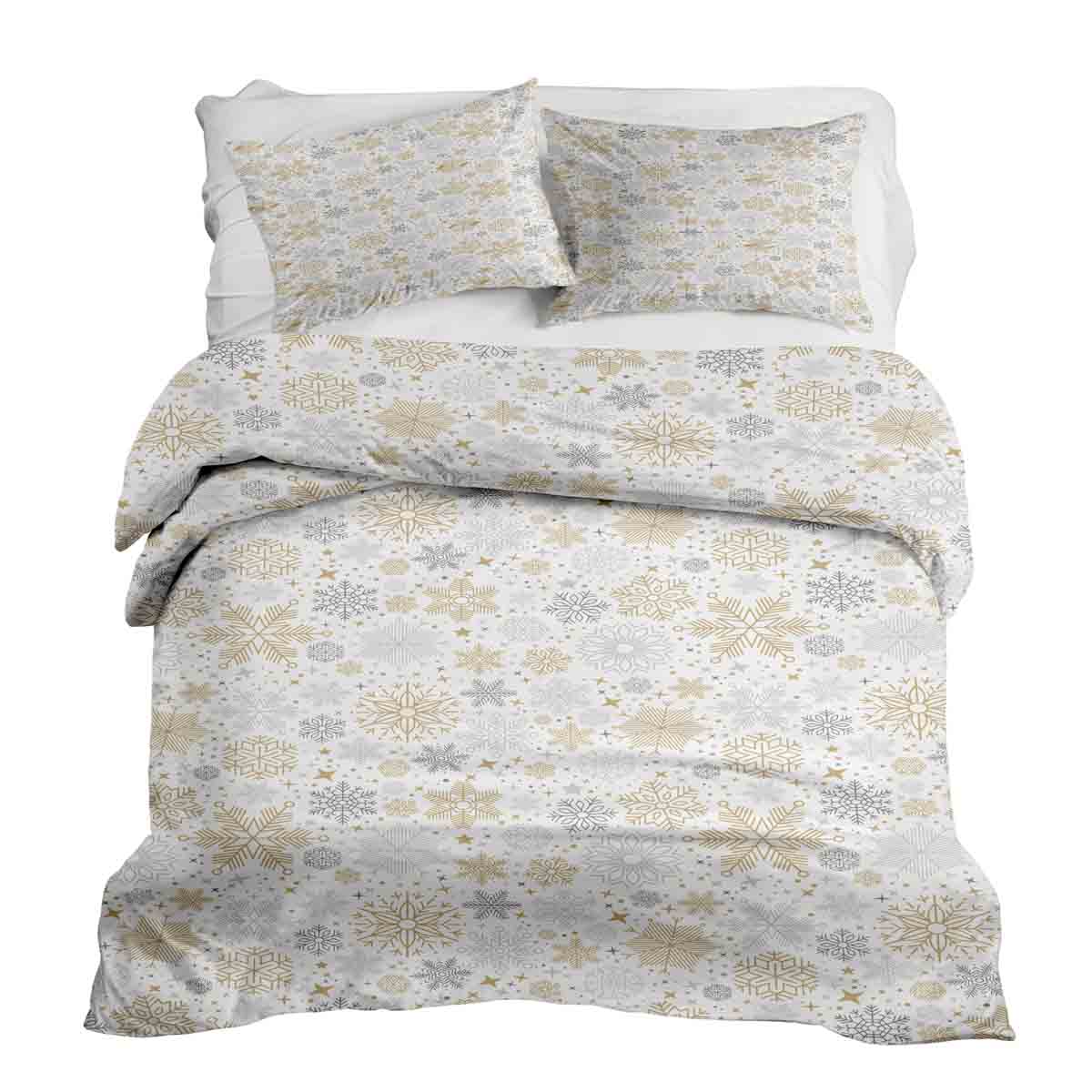 Ensemble de literie avec couverture thérapeutique tempête de neige claire