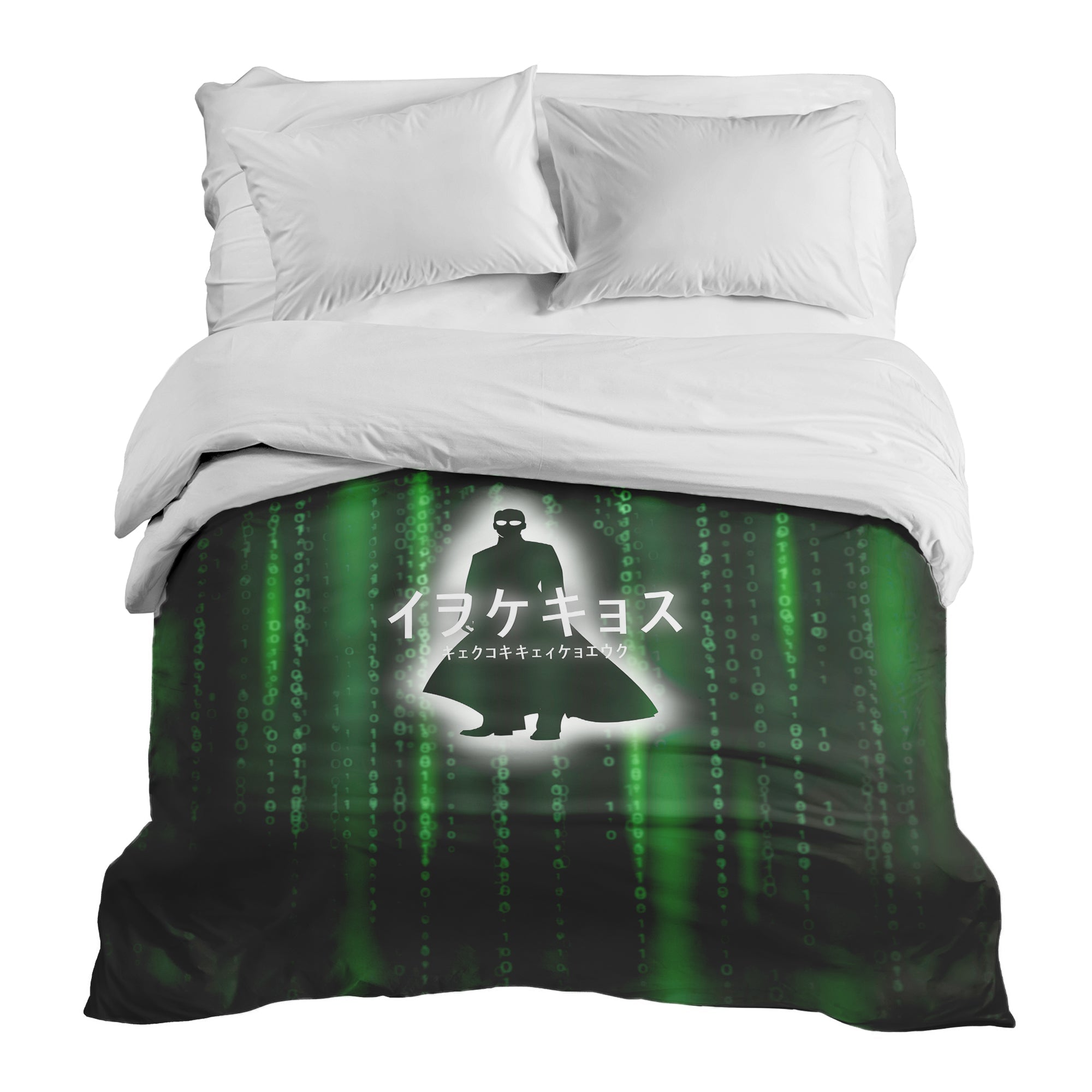 Couverture thérapeutique originale - Housse en coton Code numérique vert