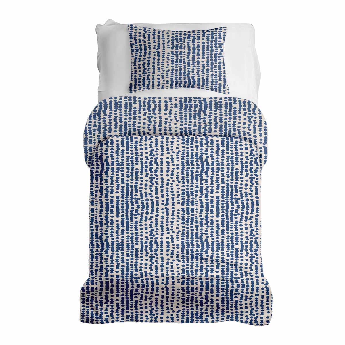 Original Therapiedecke - Ensemble de literie en coton avec pois bleus