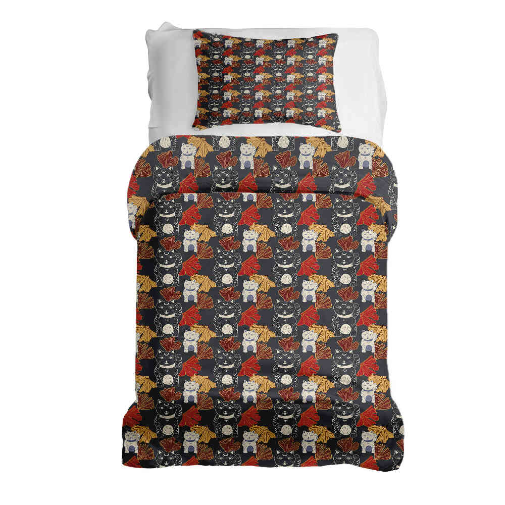 Couette thérapeutique Ensemble de linge de lit Chat porte-bonheur