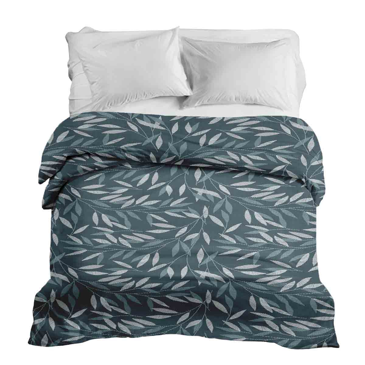 Couverture thérapeutique originale - Housse en coton avec branches bleues