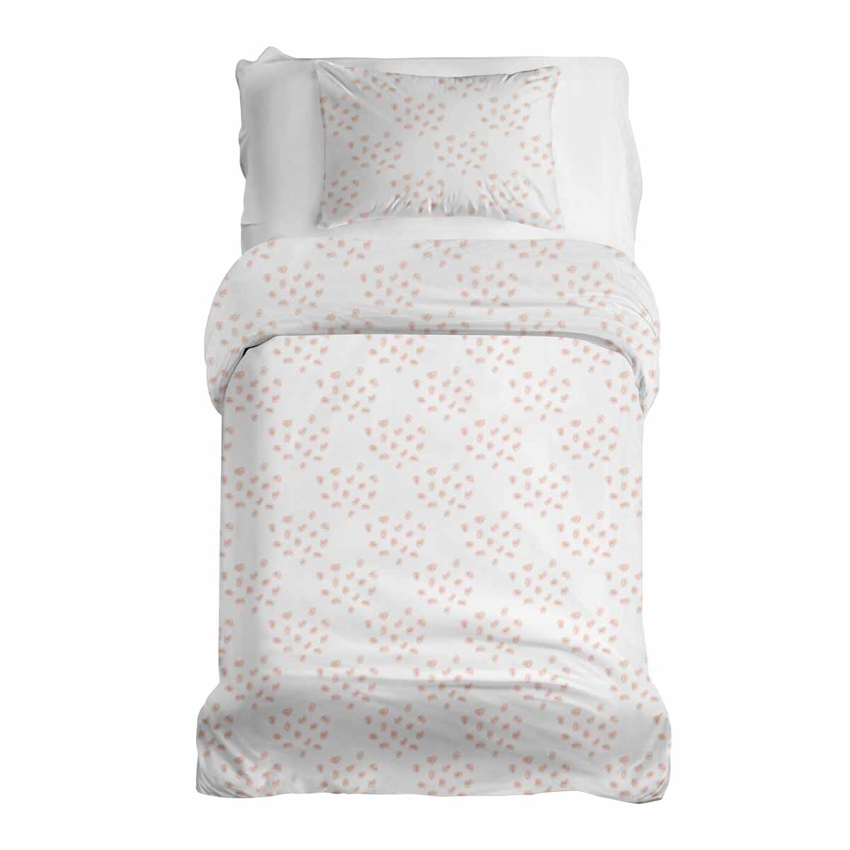 Original Therapiedecke - Parure de lit en coton avec pois orange