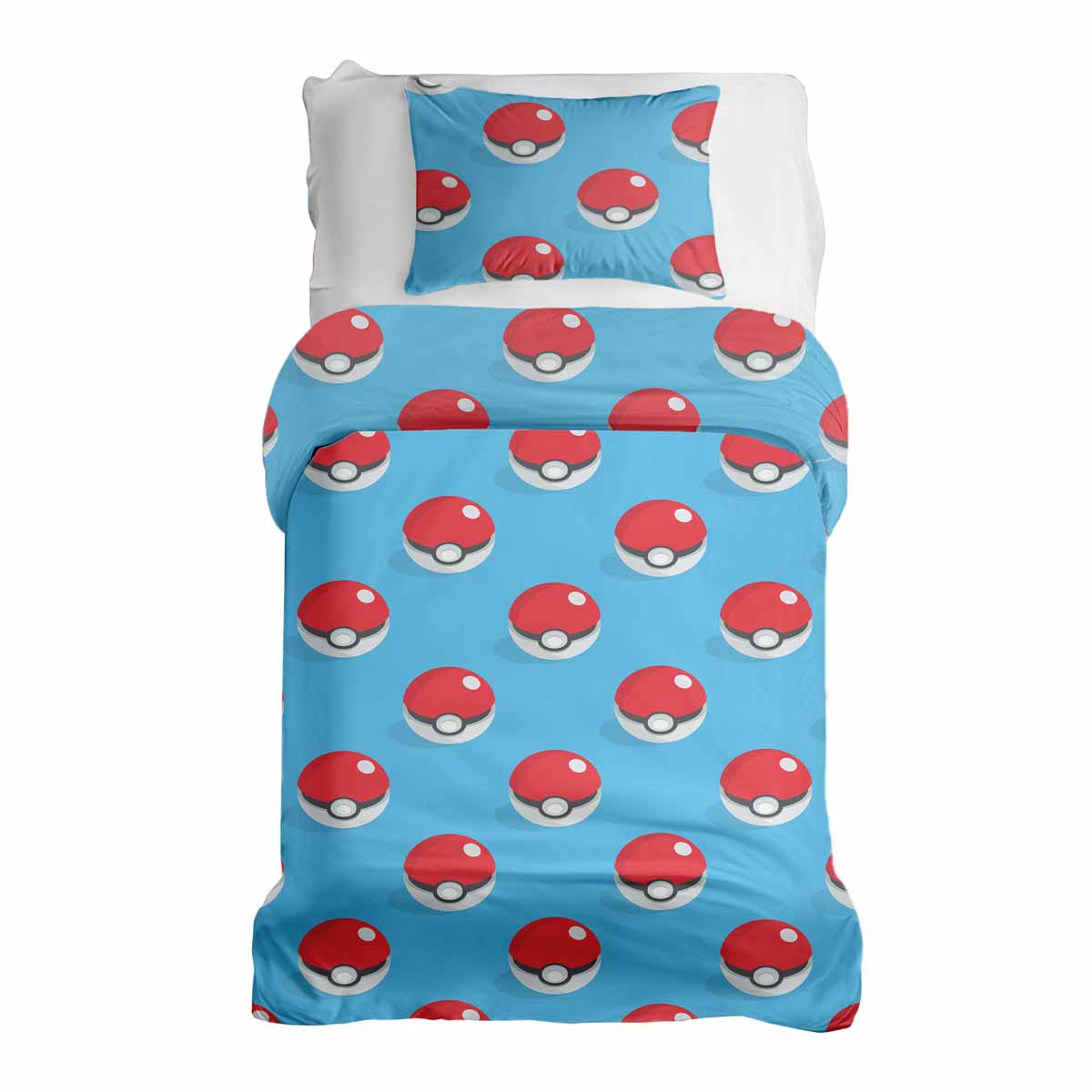 Original Therapiedecke - Ensemble de literie en coton Bleu clair avec Pokémon