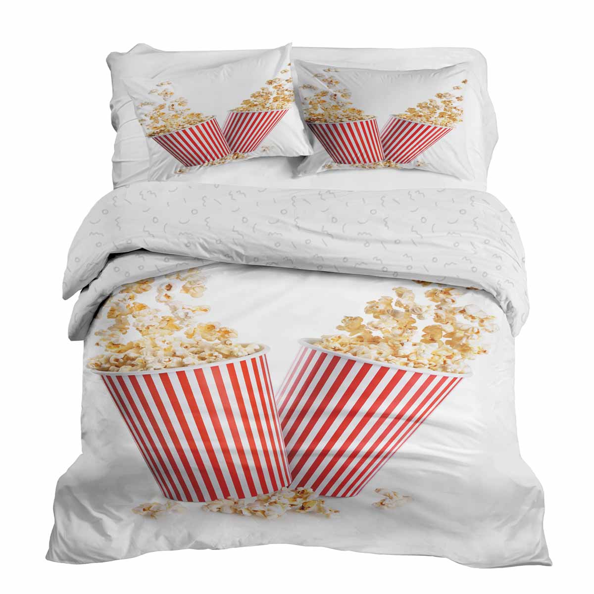 Couette thérapeutique Ensemble de literie blanc avec popcorn