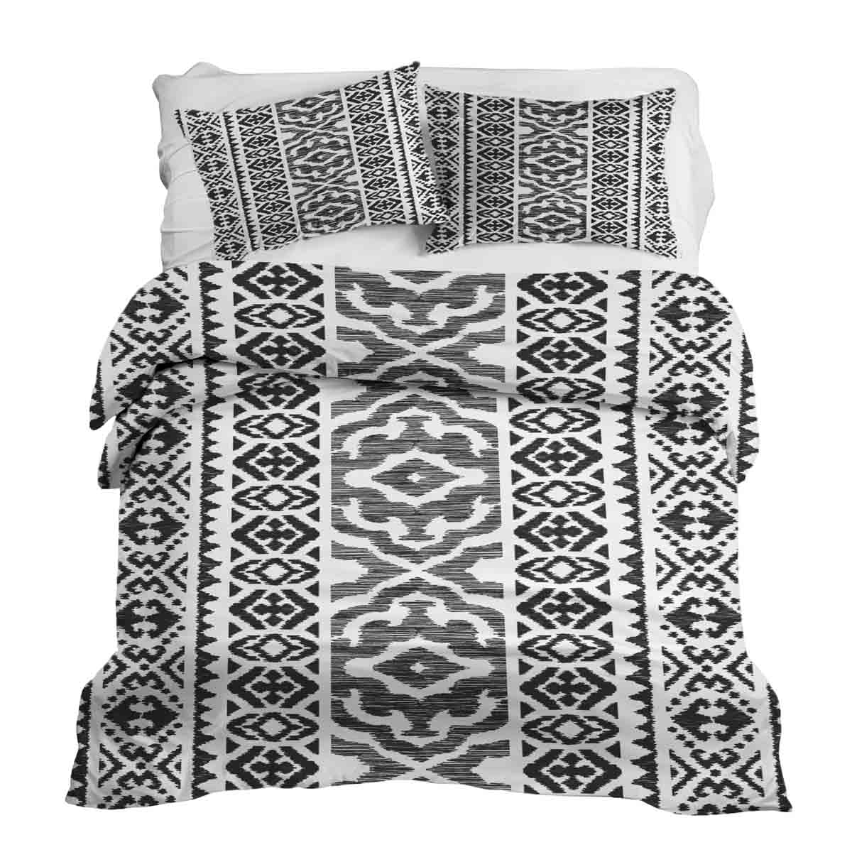 Original Therapiedecke - Ensemble de literie en coton avec formes noires